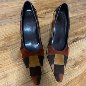 Vintage Carlos Santana Suede Patchwork Heels
